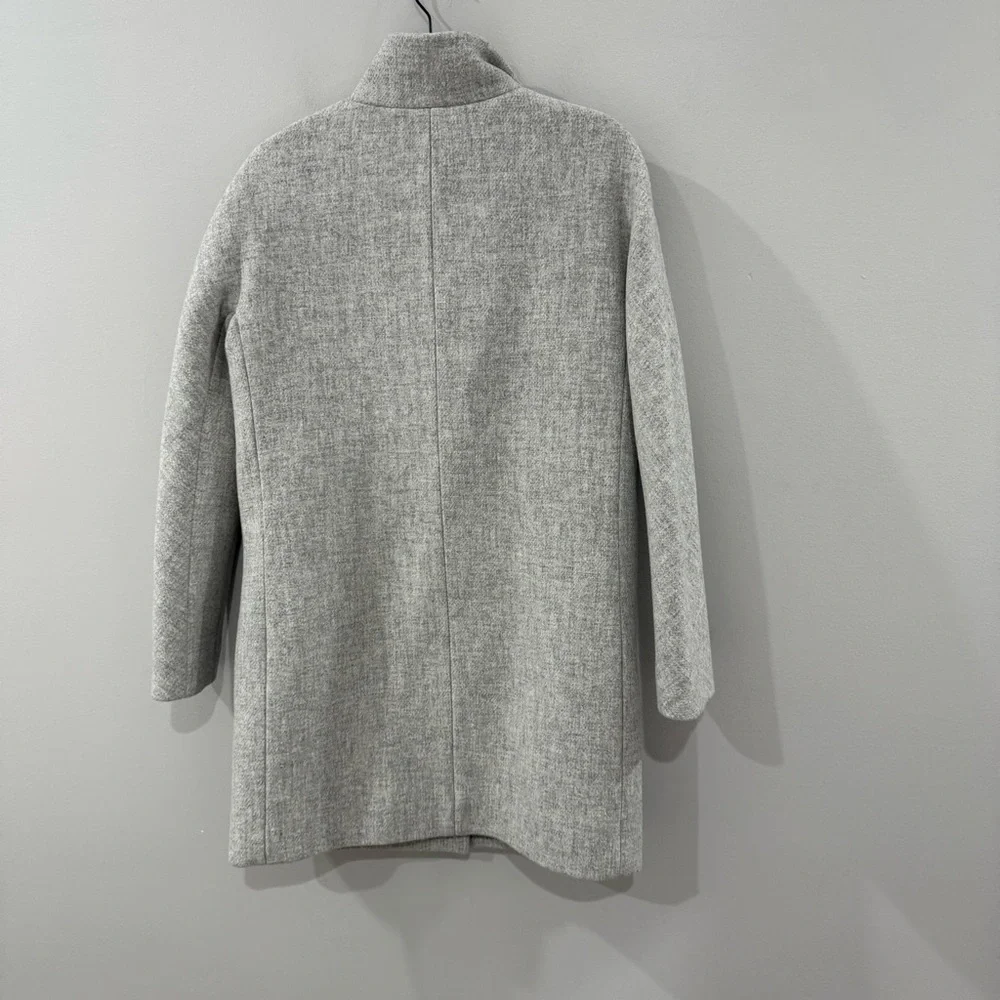 J Crew Coat Cocoon Stadium Cloth Wool in Grey